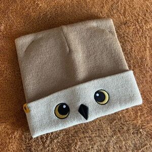 Adorable Owl Knit Beanie for Kids - Tan